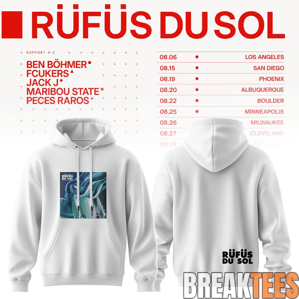 Rufus Du Sol 2026 Tour White Hoodie