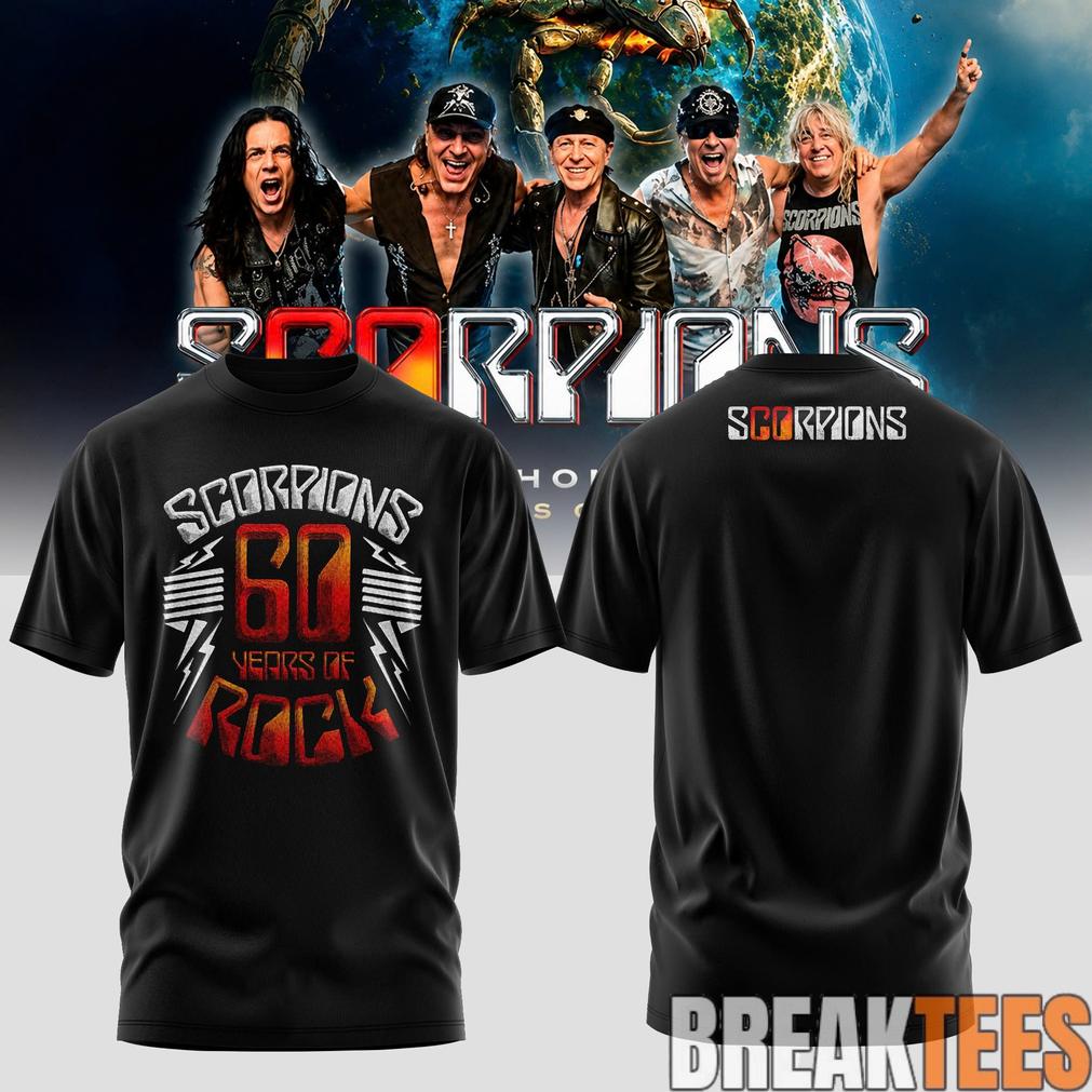 Scorpions Coming Home 2026 World Tour Black T-Shirt