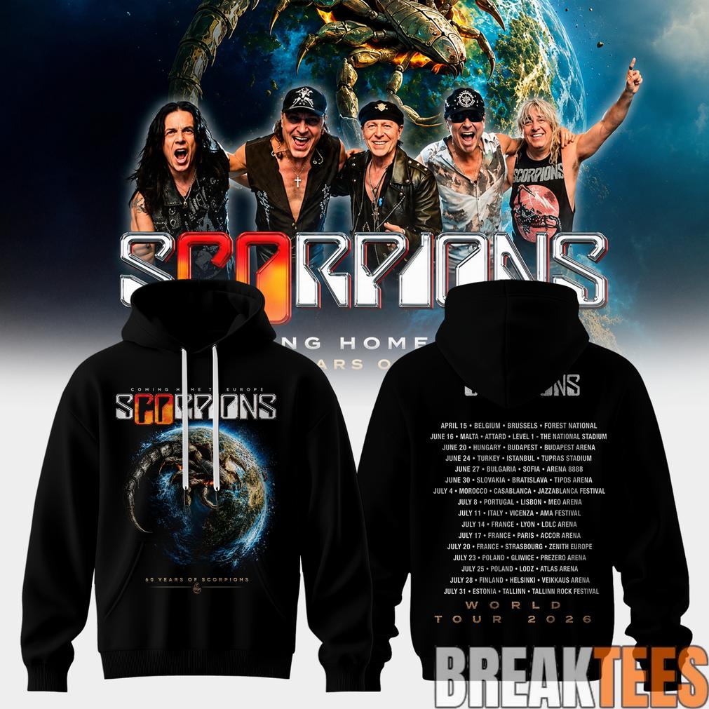 Scorpions Coming Home 2026 World Tour Hoodie
