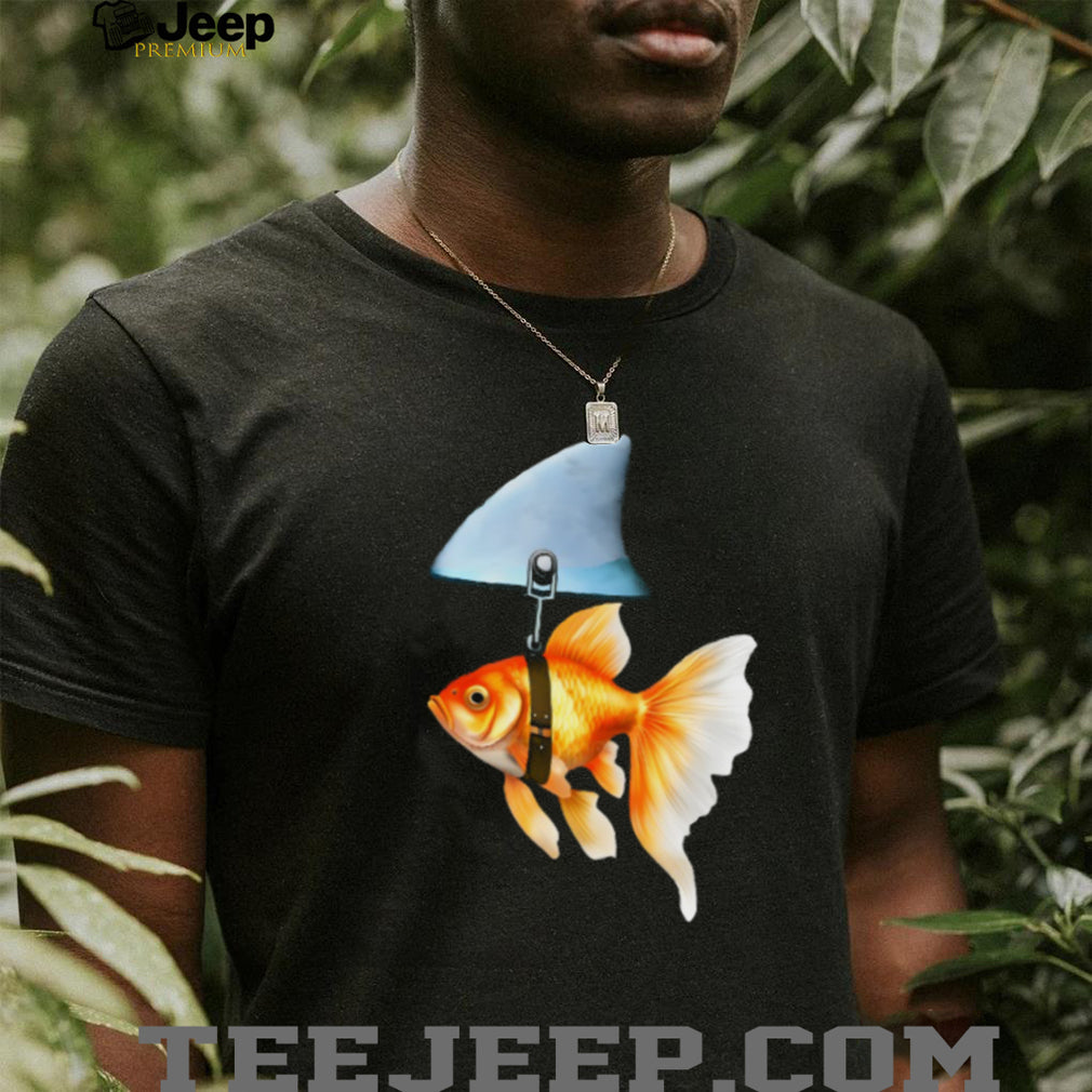 Shark Fin Goldfish Funny Graphic T Shirt Ambition Design