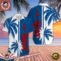 Slipknot Palm Tree White And Royal Summer Hawaiian Shirt