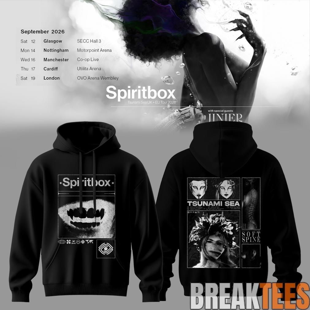 Spiritbox Tsunami Sea 2026 Abyss Echo Vintage Graphic Hoodie
