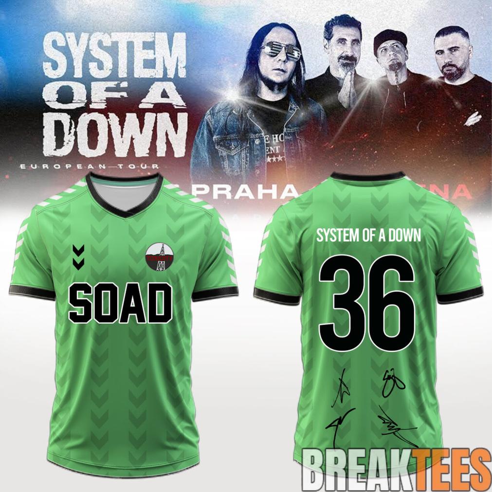 System of a Down “Europe-UK Stadium Tour 2026” Signature Football Jersey