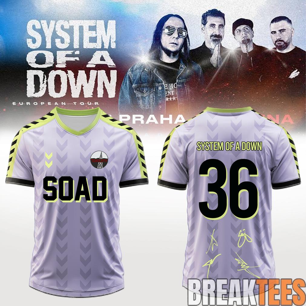 System of a Down “Europe-UK Stadium Tour 2026” Signature Football Jersey