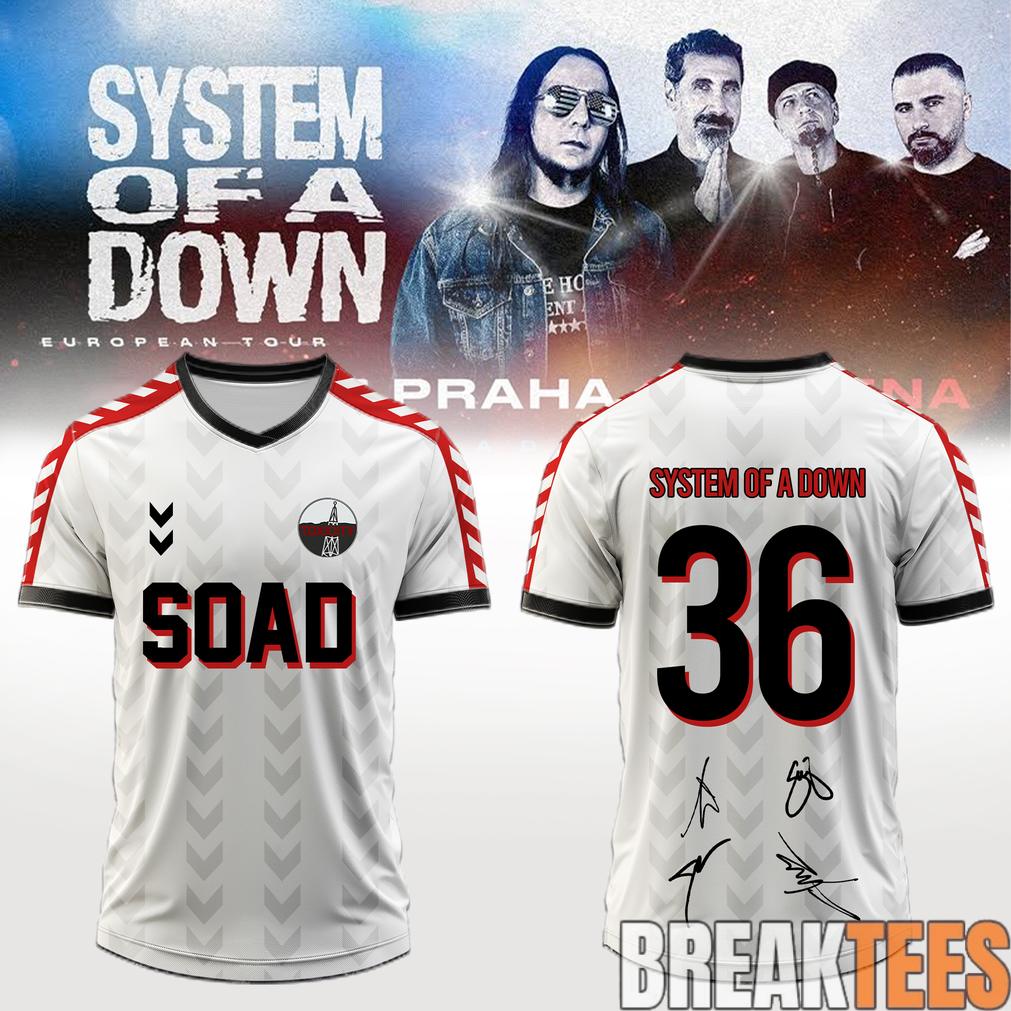 System of a Down “Europe-UK Stadium Tour 2026” Signature Football Jersey