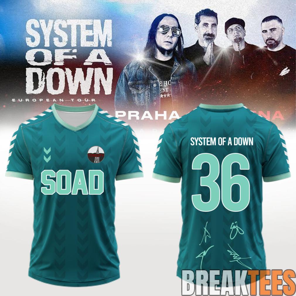 System of a Down “Europe-UK Stadium Tour 2026” Signature Football Jersey