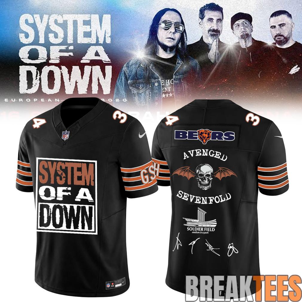 System of a Down “Europe-UK Stadium Tour 2026” Special Football Jersey