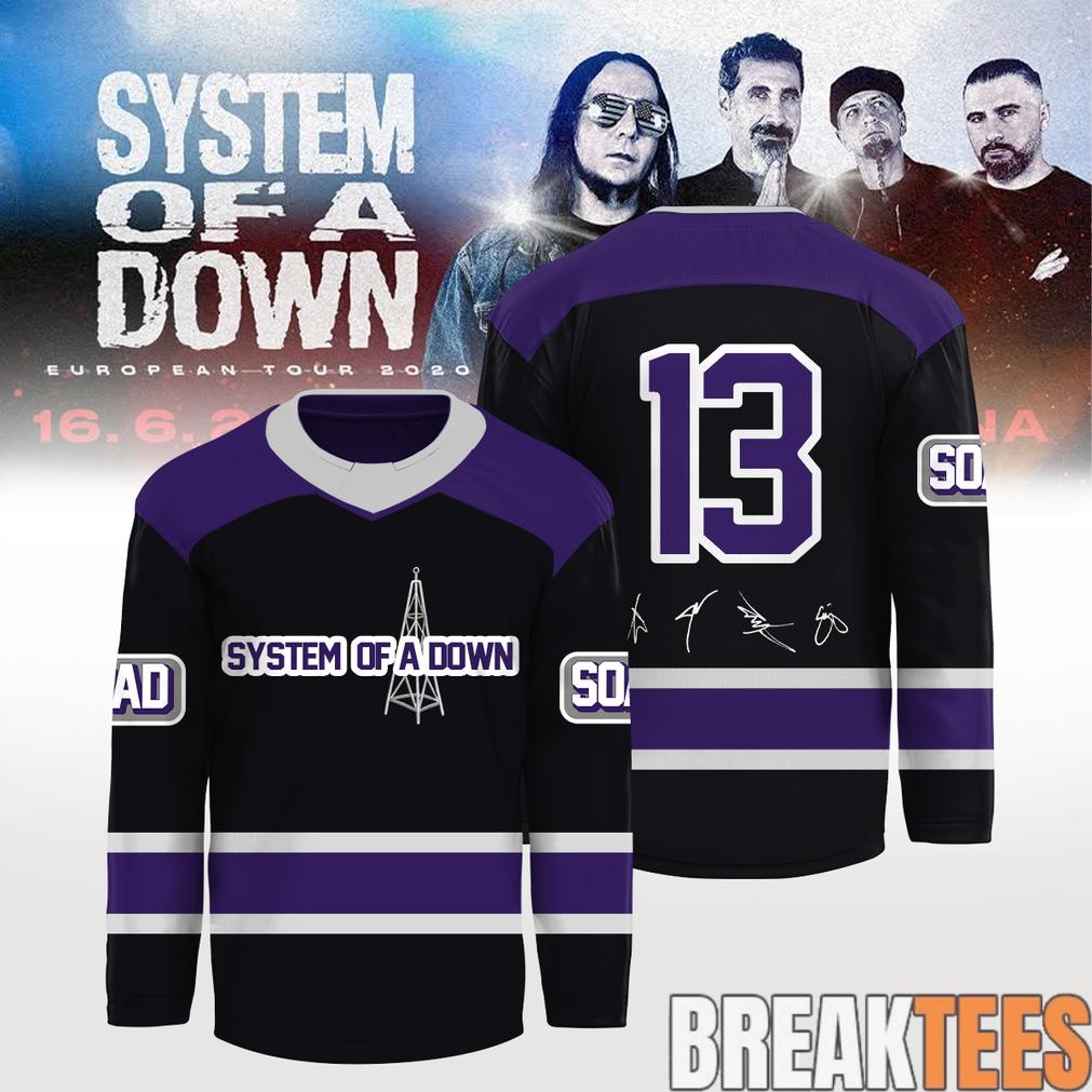 System of a Down “Europe-UK Stadium Tour 2026” Special Hockey Jersey