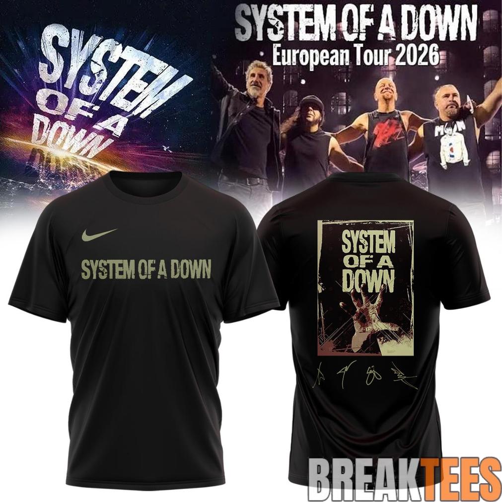 System of a Down “Europe-UK Stadium Tour 2026” Signature T-Shirt