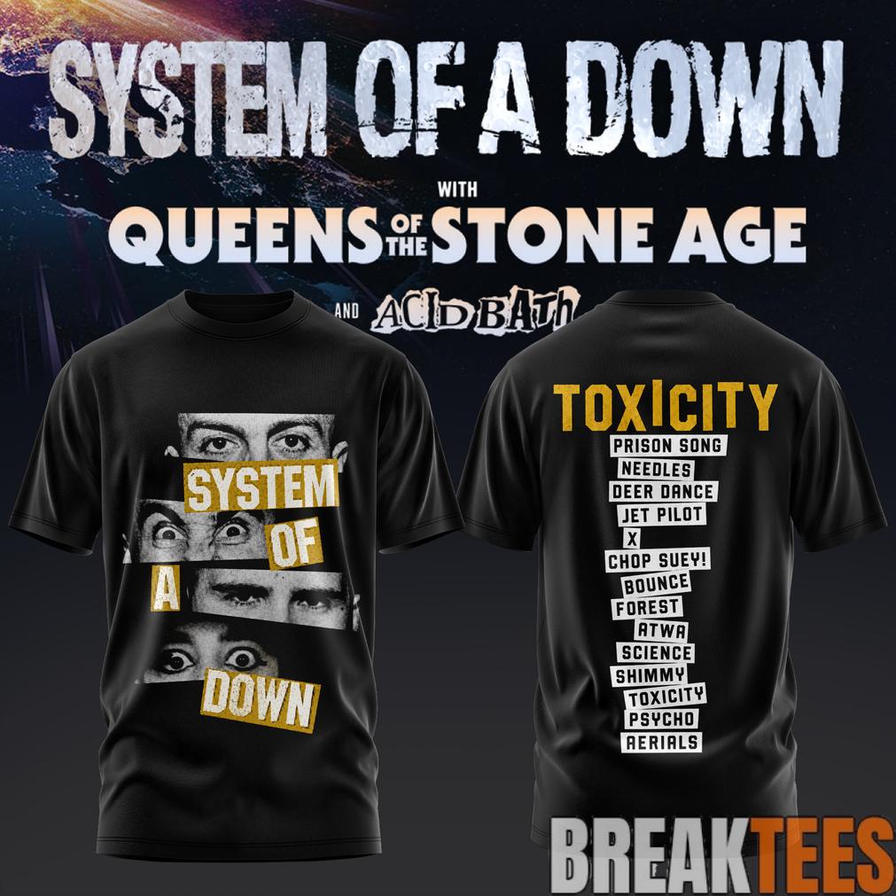 System of a Down UK EU Tour 2026 Black Collection T-Shirt
