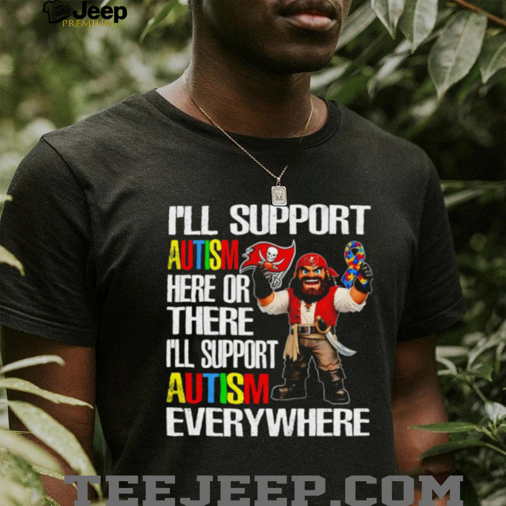 Tampa Bay Buccaneers Captain Fear Autism Awareness Support Tee