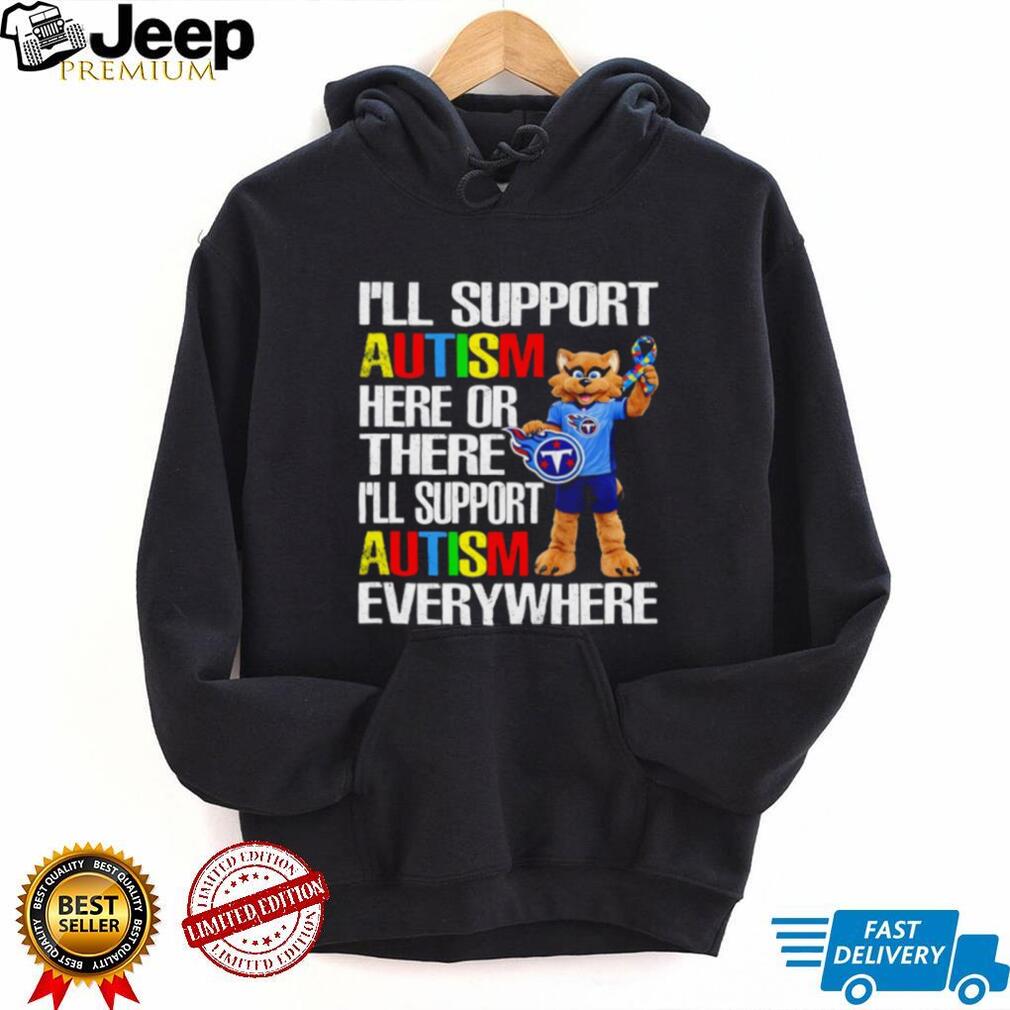 Tennessee Titans T Rac Mascot Autism Awareness Support T Shirt