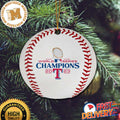 Texas Rangers 2023 World Series Champions Logo Rawlings Baseball Christmas Tree Ornament