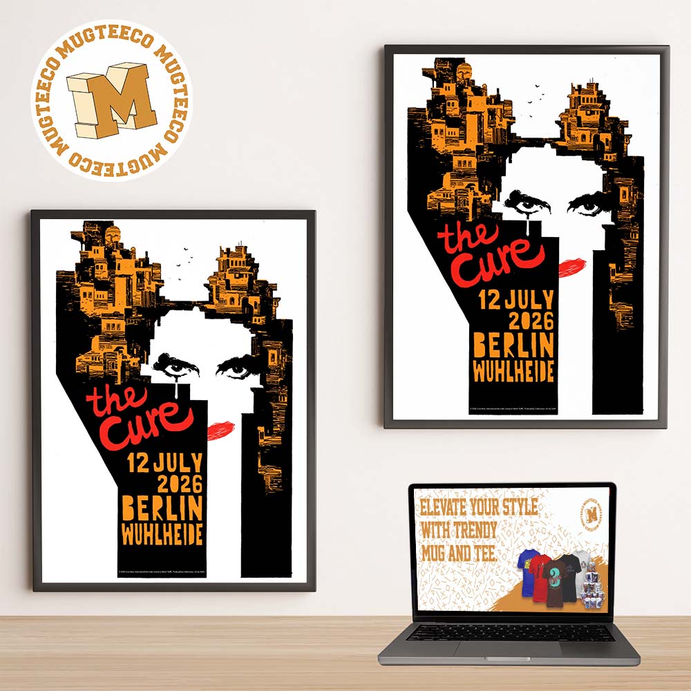 The Cure Berlin 2026 Event Poster At Wuhlheide On July 12 2026 Home Decor Canvas