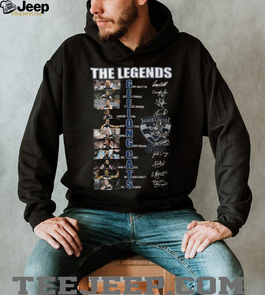 The Legends of Geelong Cats Acrostic Player Signature T Shirt
