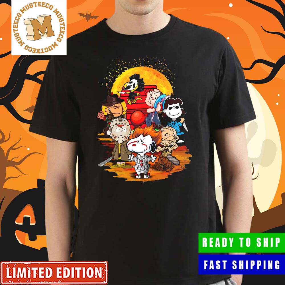 The Peanuts In Horror Characters Halloween Moon Halloween Unisex T-Shirt