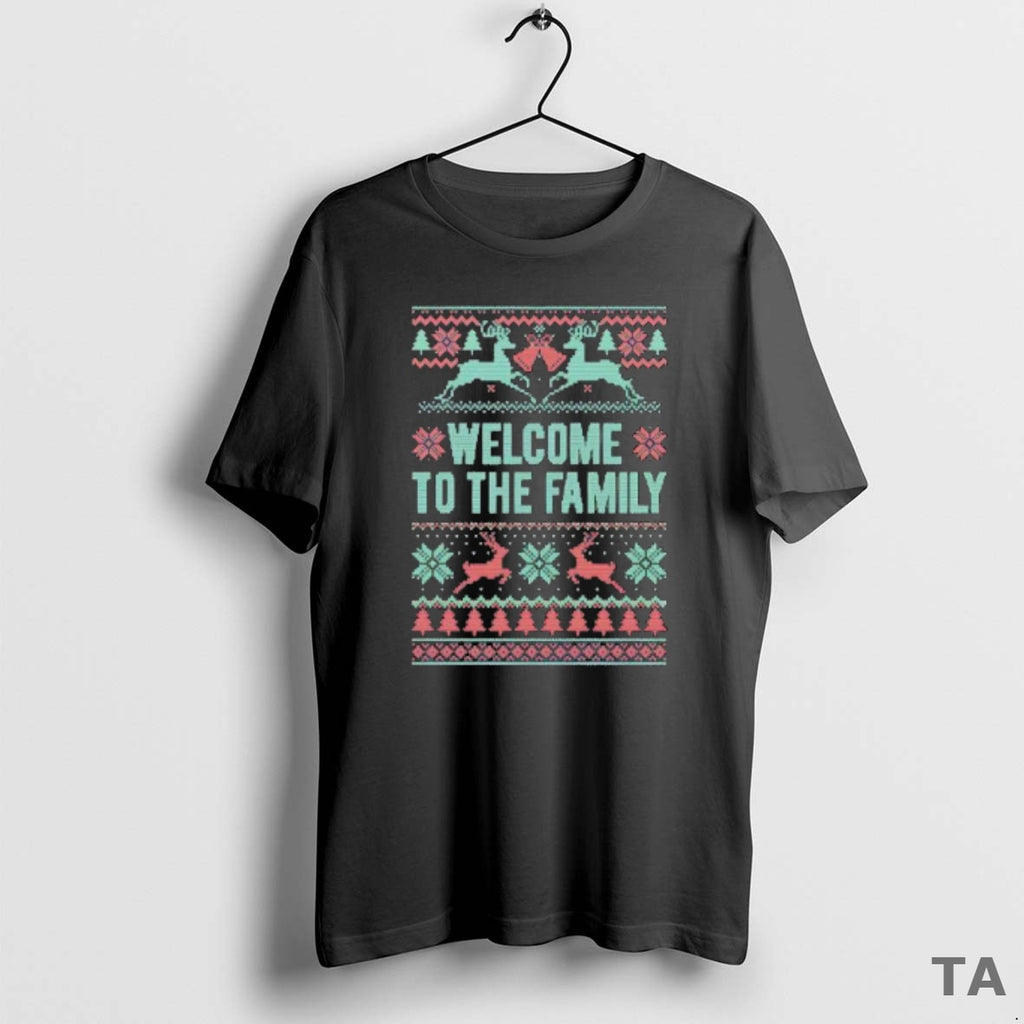 Top Brett Eldredge Wearing Welcome To The Family Christmas Ugly T Shirt Sweater