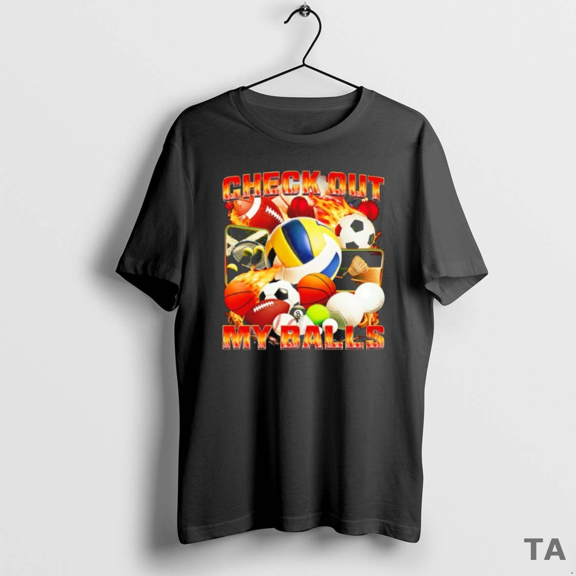 Top Check Out My Balls Graphic T Shirt Sweater