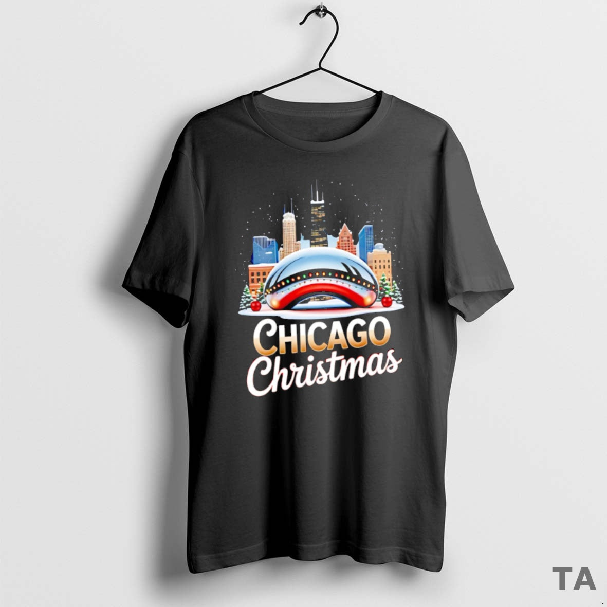 Top Chicago Christmas Cloud Gate The Bean City 2025 T Shirt Sweater