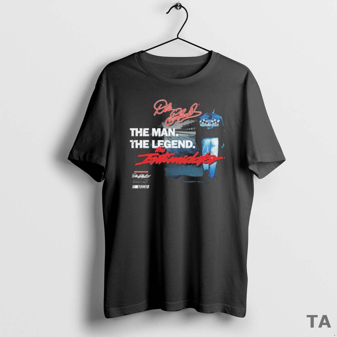 Top Dale Earnhardt Checkered Flag Sports The Man The Legend The Intimidator Legend Nascar Signature