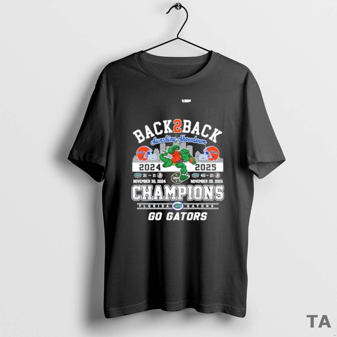 Top Florida Gators Beat Seminoles Again Sunshine Showdown Champions Back 2 Back T Shirt Sweater