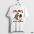 Top Frog Riding Bicycle On Way To Hoard Books And Cause Chaos T Shirt Sweater