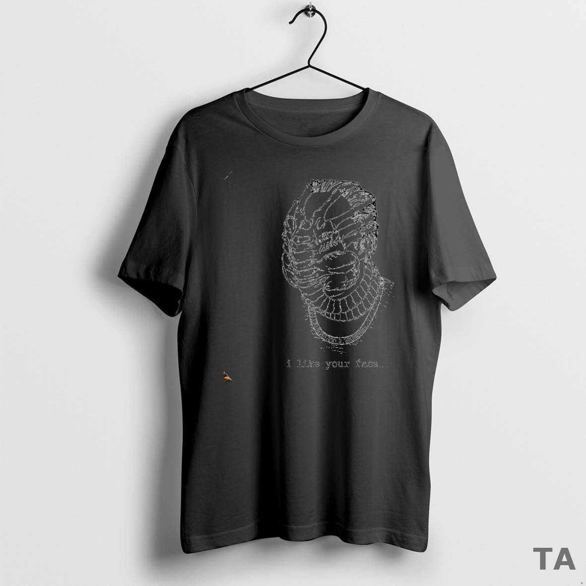 Top I Like Your Face Skeleton Hand Circle T Shirt Sweater