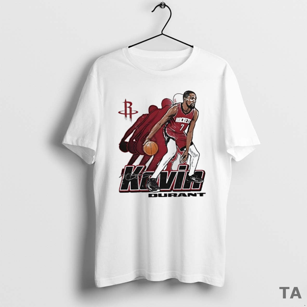 Top Kevin Durant Houston Rockets Signature 7 Retro Vibe Graphic T Shirt Sweater