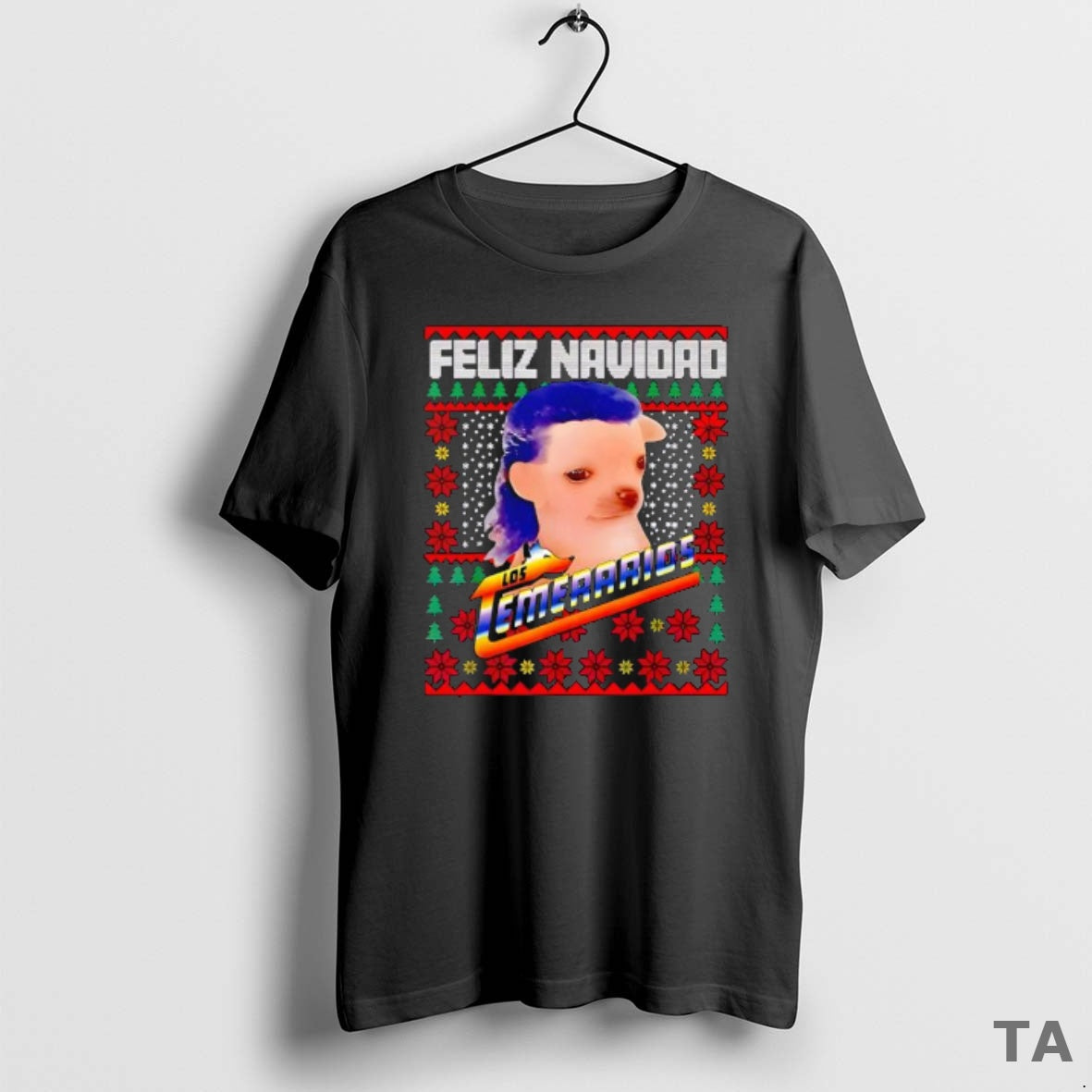 Top Los Temerarios Dog Merry Christmas Feliz Navidad T Shirt Sweater