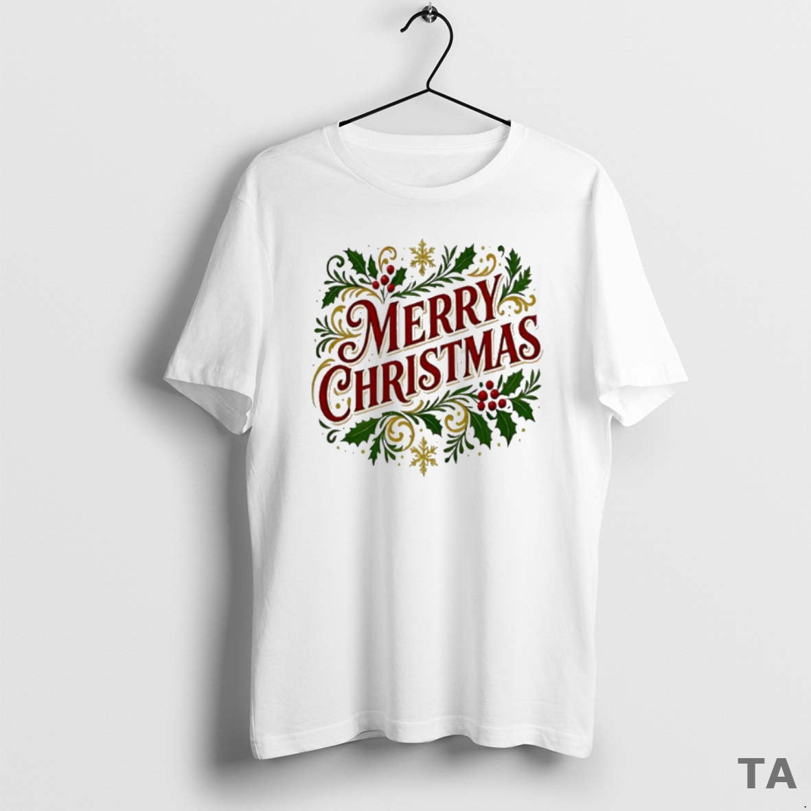 Top Merry Christmas Cute Patterned Border T Shirt Sweater