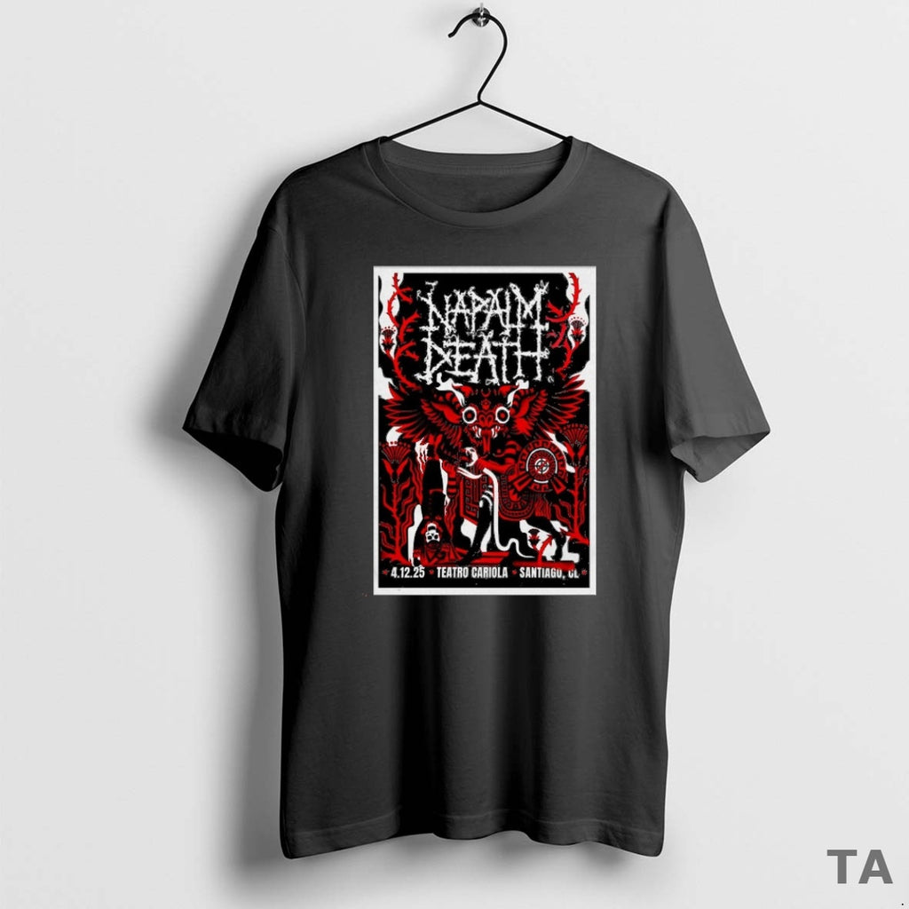 Top Napalm Death Teatro Cariola On December 4 2025 In Santiago Chile T Shirt Sweater