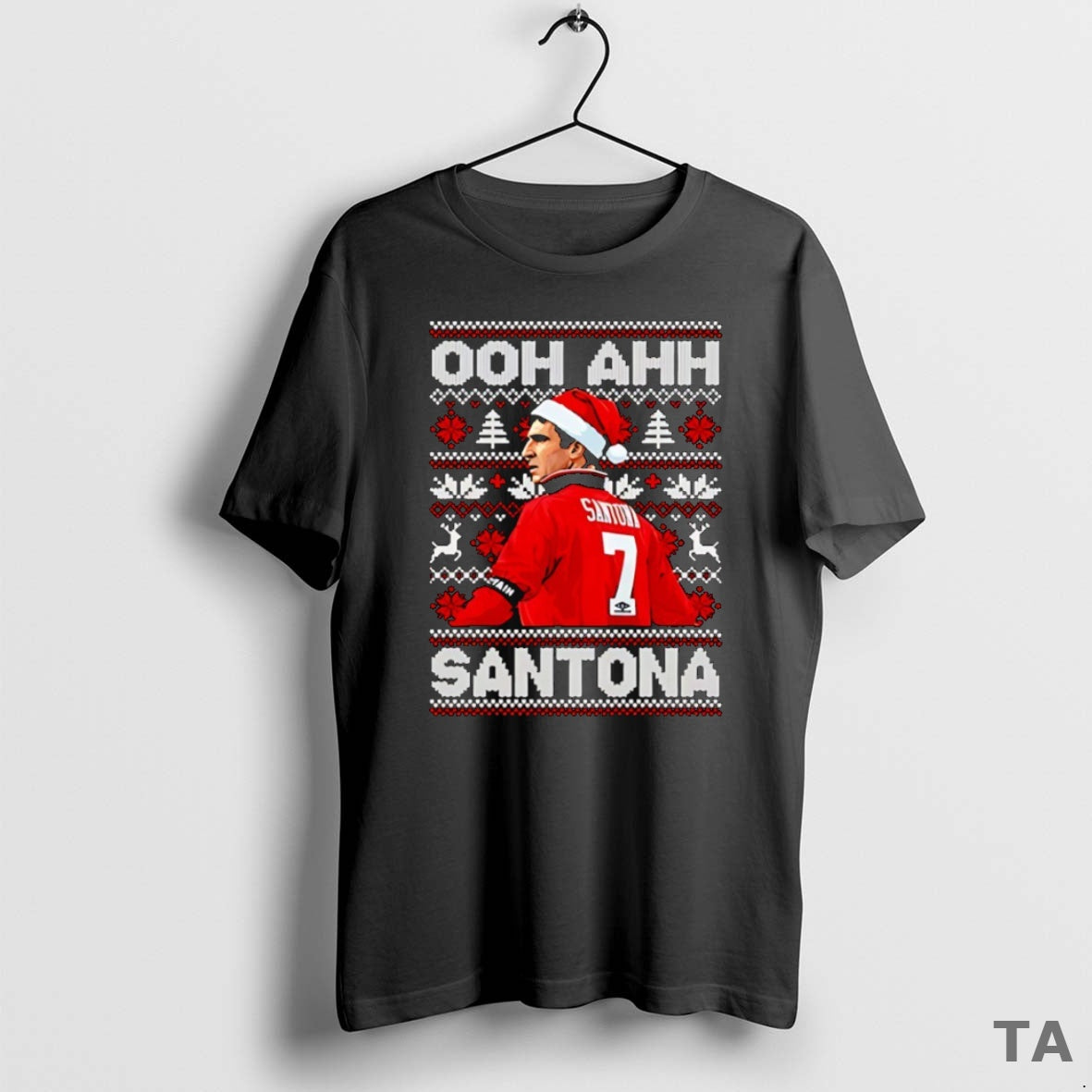 Top Ooh Ahh Santona Ugly Cantona Christmas T Shirt Sweater