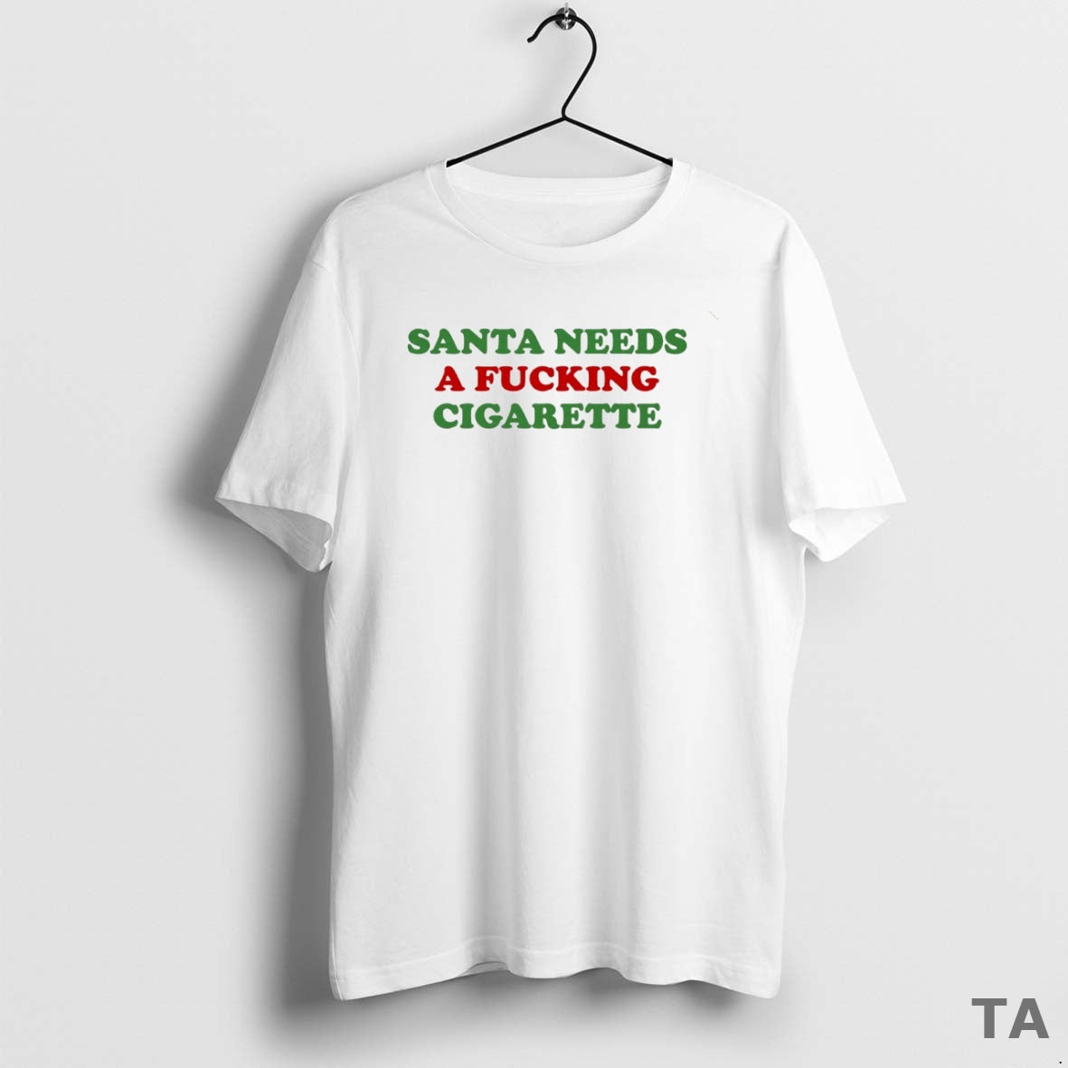 Top Santa Needs A Fcking Cigarette Circle T Shirt Sweater