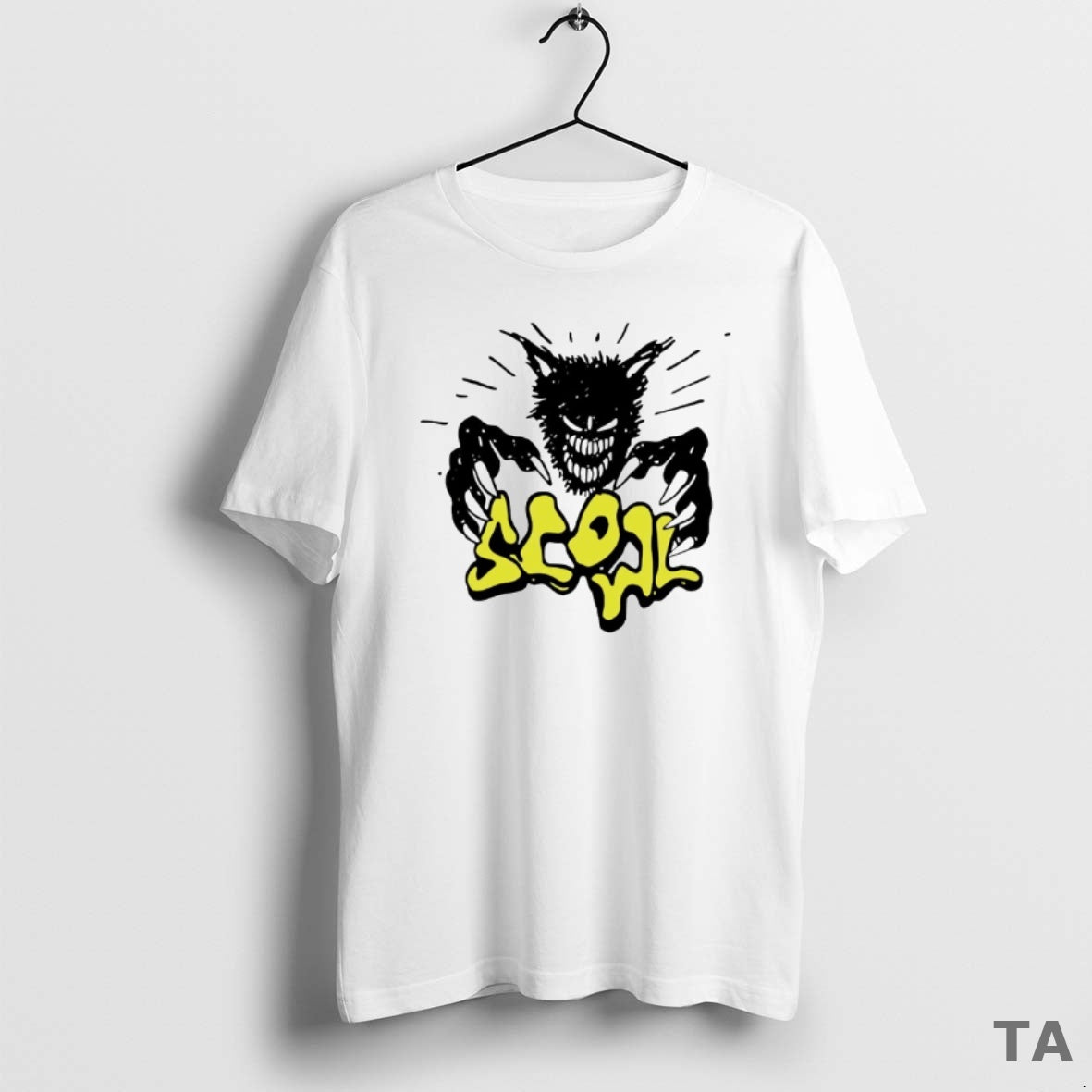 Top Scowl Scary Cat Circle T Shirt Sweater