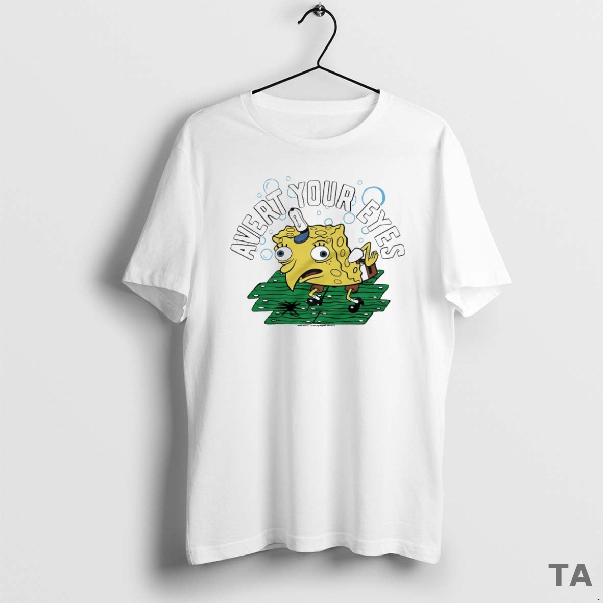 Top Sponge Squarepants Avert Your Eyes Circle T Shirt Sweater