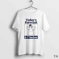 Top Todays Forecast 6 7 Inches Snowman Circle T Shirt Sweater