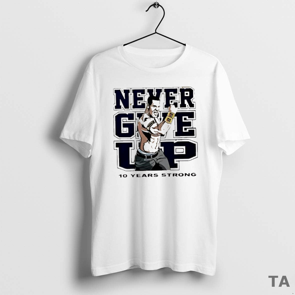 Top Tyrese Haliburton John Cena Never Give Up 10 Years Strong T Shirt Sweater