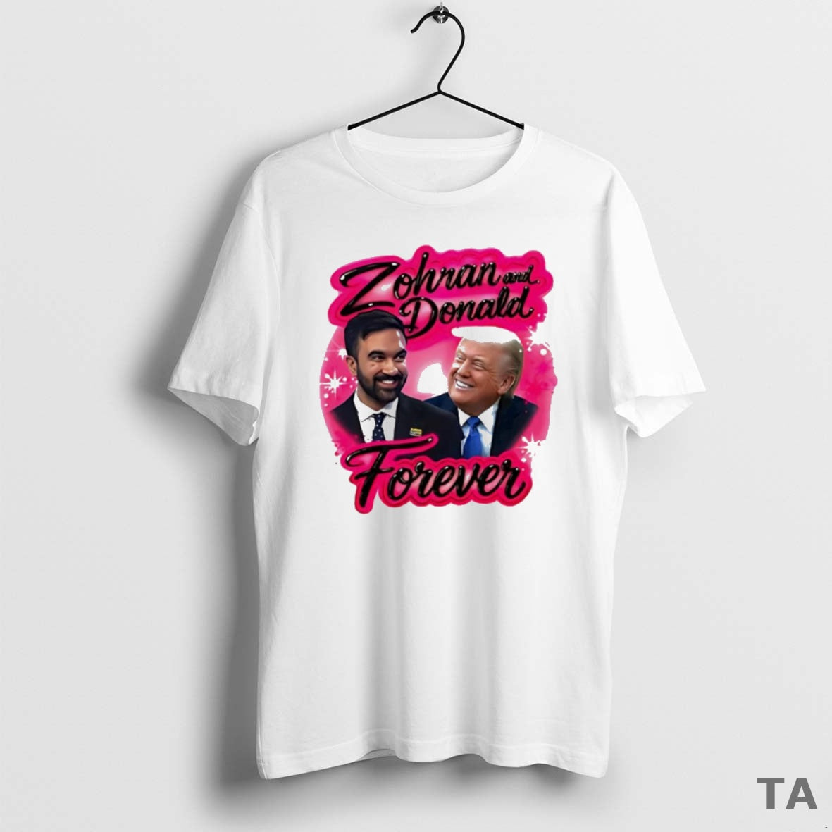 Top Zohran Mamdani And Donald Trump Forever Airbrush T Shirt Sweater