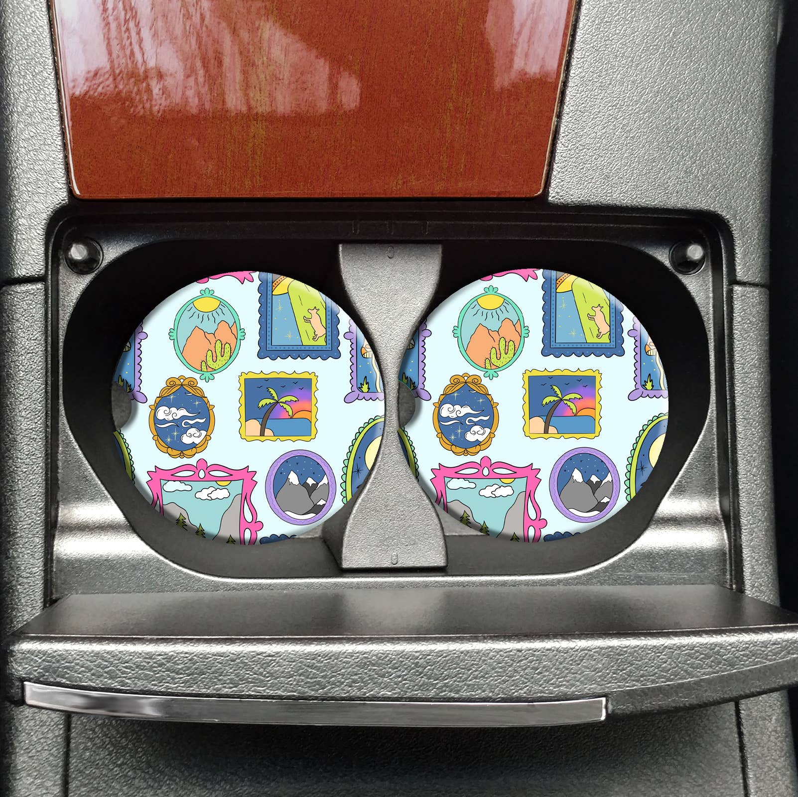 Frames Car Coasters, Kitschy Car Coasters, Car Accessories
