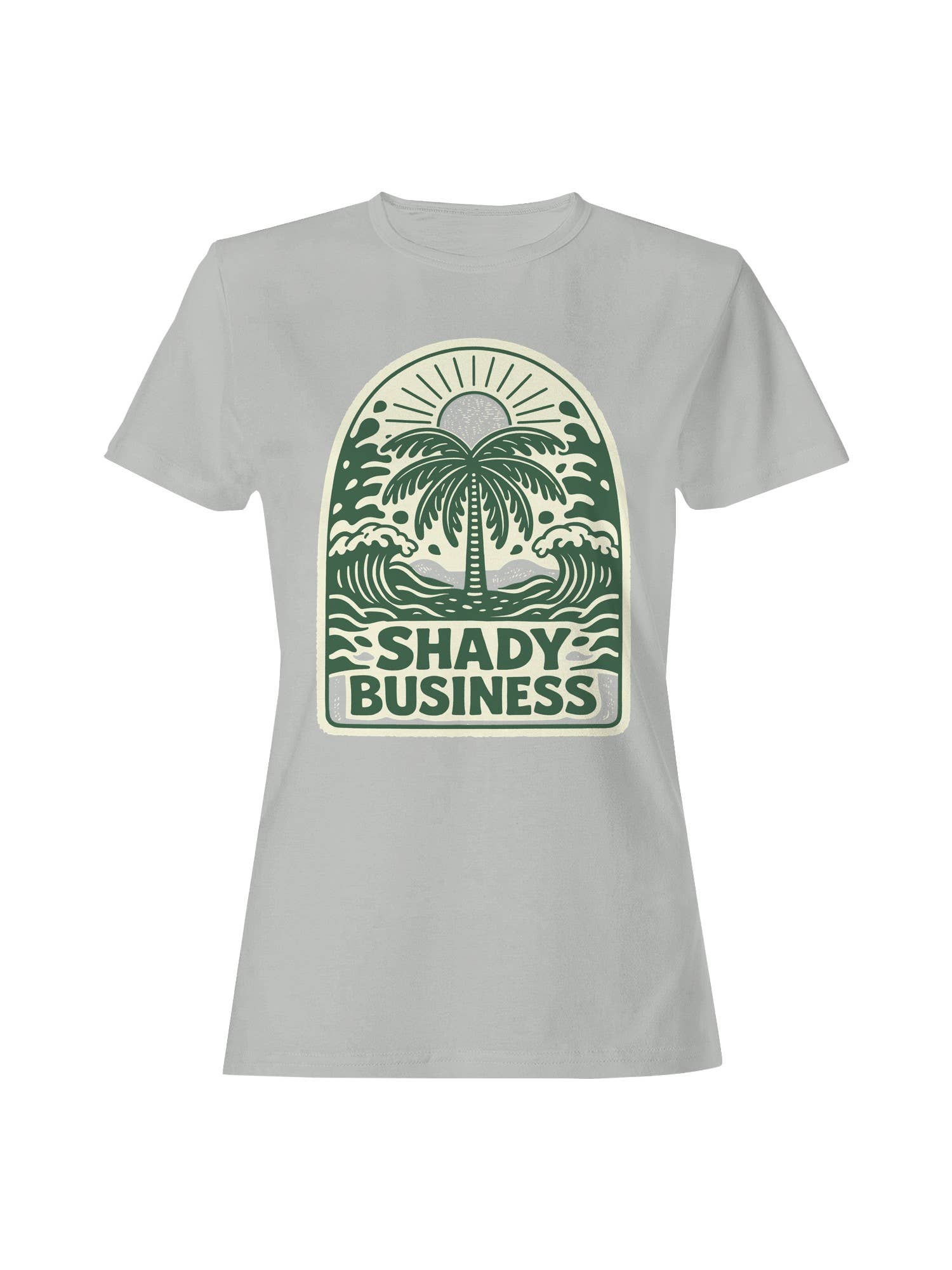 Tropical "Shady Business" Art Women's T-Shirt