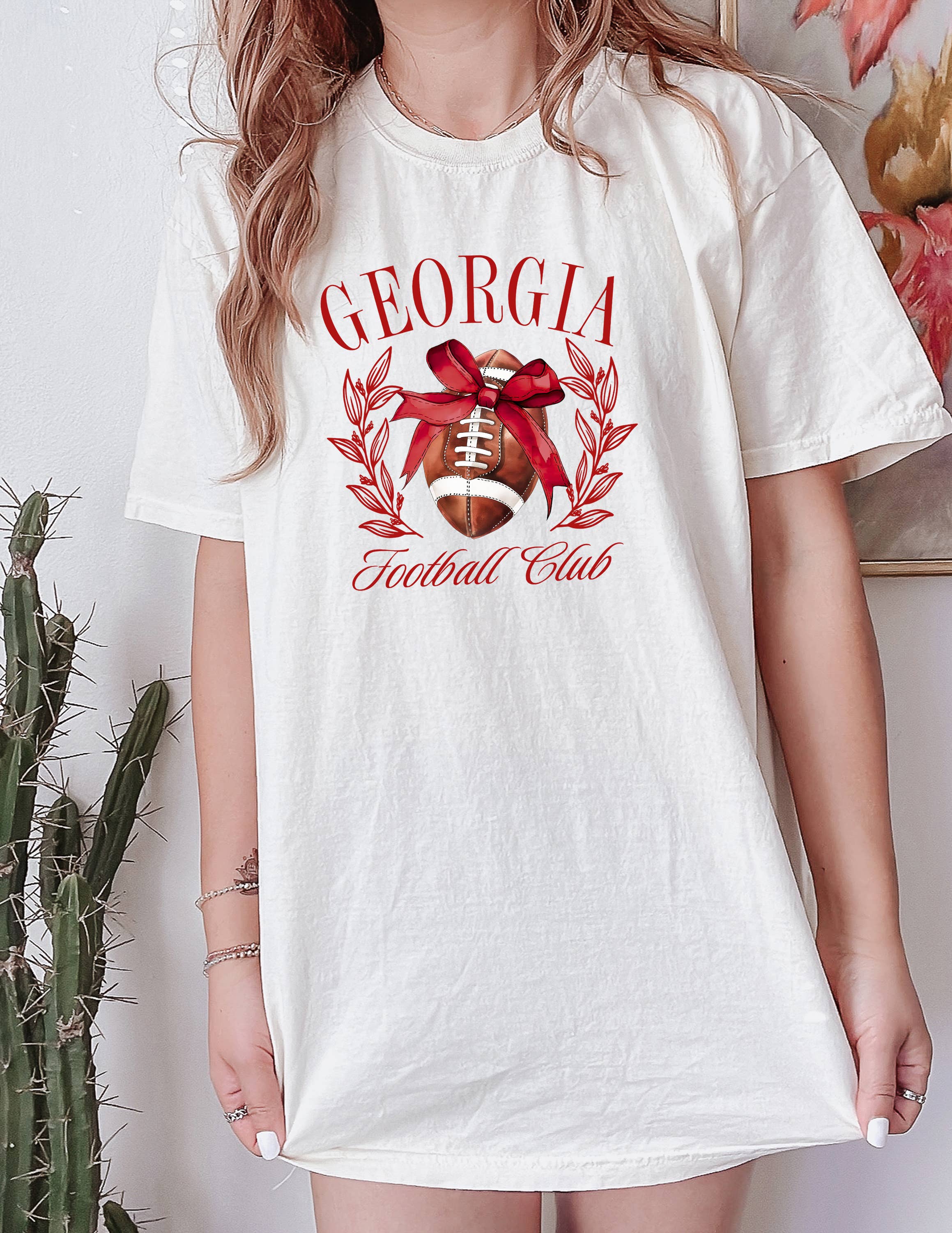 Georgia, Georgia Football Shirt, Bows, Preppy Gameday