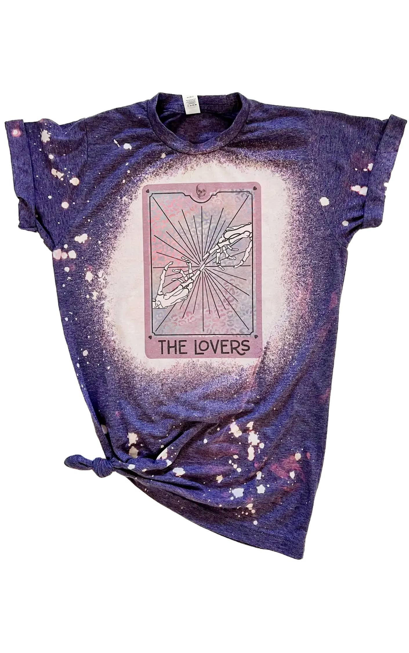 The Lovers - Skeleton Tarot Card Bleached Valentine's Tee