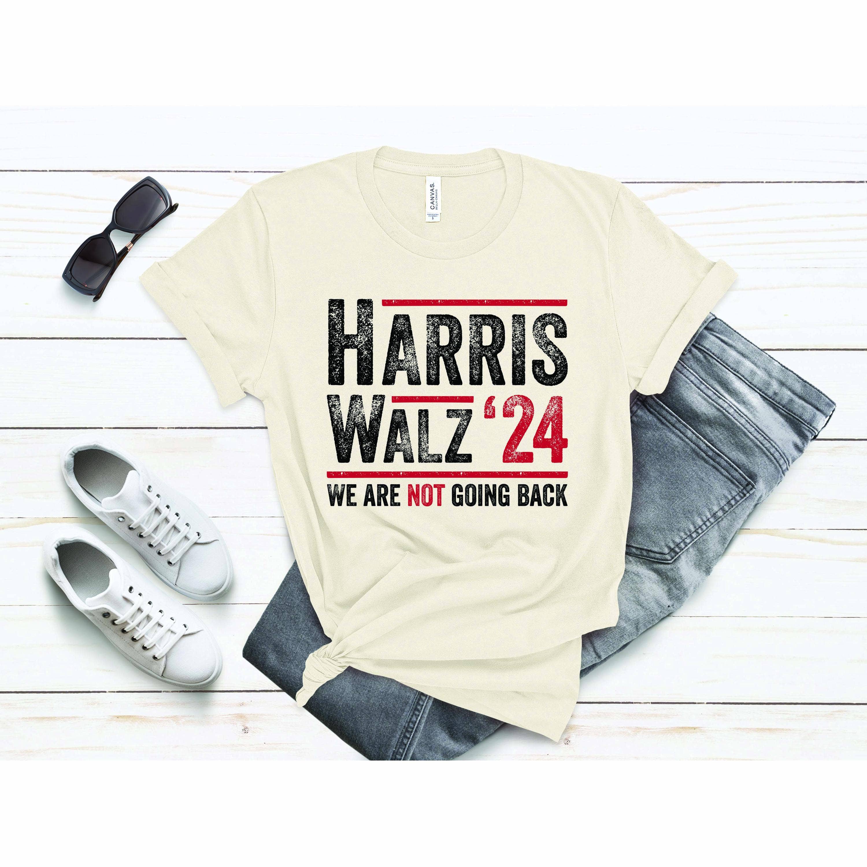 Harris Walz 2024 V-Neck Shirt – Democrat Liberal Feminist Te