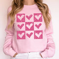 Checkered Hearts, Retro, Love, Valentine's Day Sweatshirt