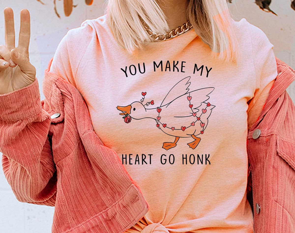 You Make My Heart Go Honk - Valentines Day T-Shirt