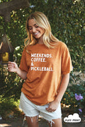 Pickleball Puff Print Mineral Graphic Top