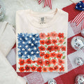 Floral Watercolor American Flag Tee