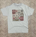 Vintage Amen Patchwork Quilt On Silver Tee