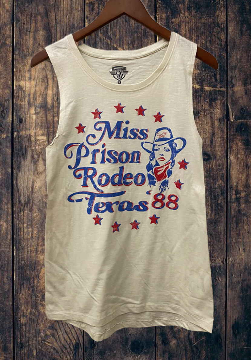 Miss Texas Prison Rodeo 1988 Vintage Muscle Top