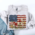 Flag and Flowers, Adorable, USA Patriotic America Sweatshirt